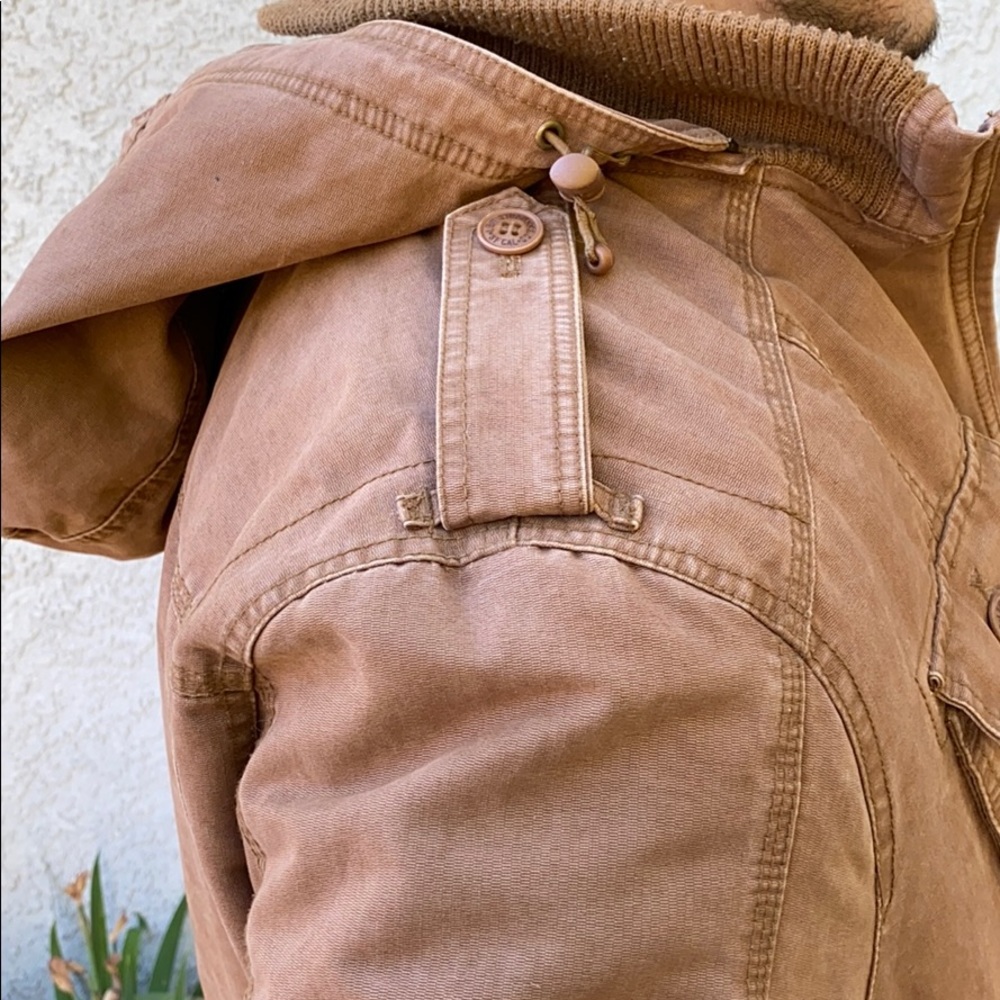 Men’s Vintage Brown Khaki Neutral Tan Levi’s Utility Barn Jacket Coat XXL 2XL 🧥 - Picture 5 of 13